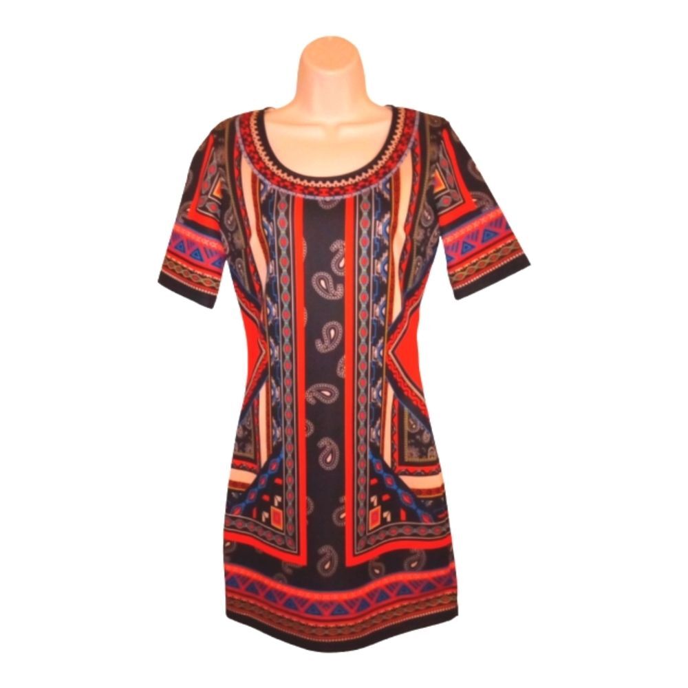 Jealous Tomato Geometric Paisley Dress Size Medium